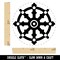 Dharma Wheel of Law Buddhism Hinduism Religion Dharmachakra Self-Inking Rubber Stamp